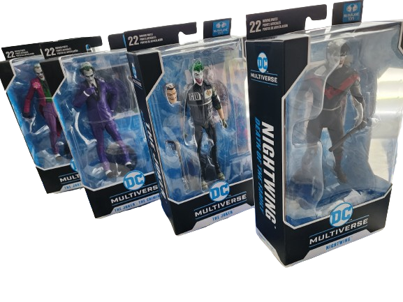 DC UNIVERSE 3 JOKER Action Figure Lot plus Nightwing IN BOX