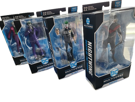 DC UNIVERSE 3 JOKER Action Figure Lot plus Nightwing IN BOX
